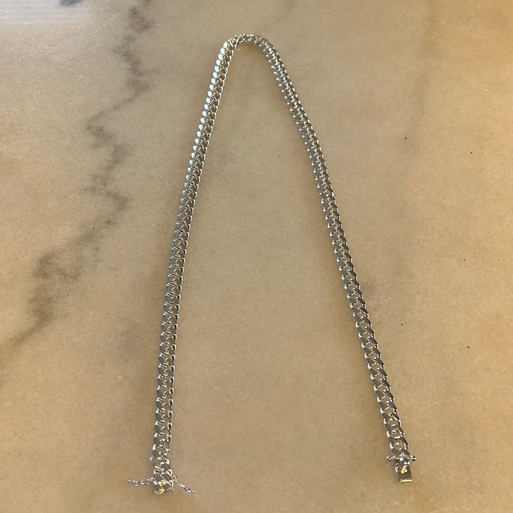 26” 8mm 925 sterling silver chain